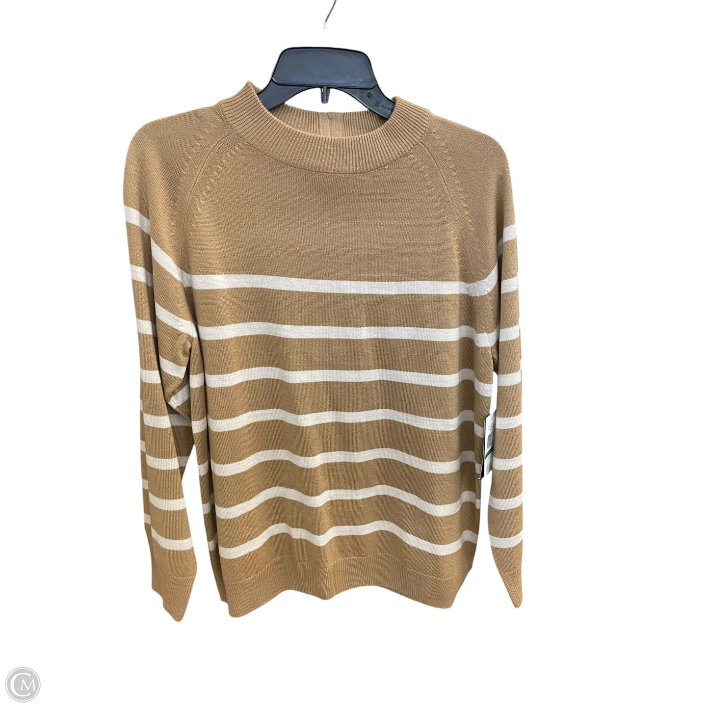 Top Long Sleeve By Clothes Mentor In Brown & Cream, Size: L