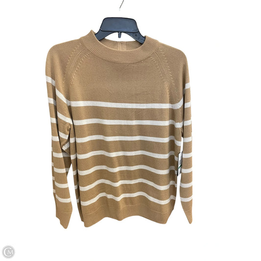 Top Long Sleeve By Clothes Mentor In Brown & Cream, Size: L