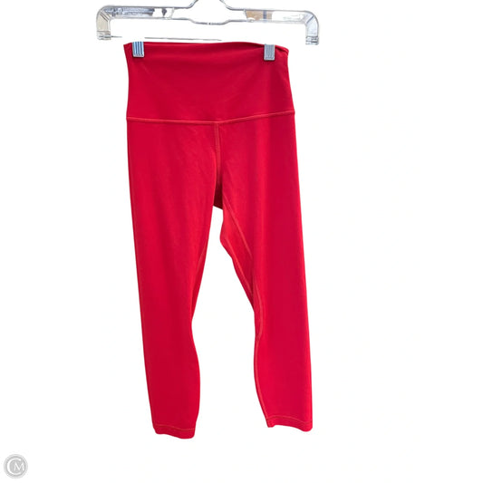 Athletic Leggings By Lululemon In Red, Size: 6