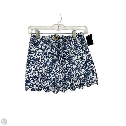 Shorts Designer By Lilly Pulitzer In Blue & White, Size: 0