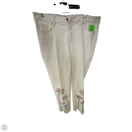 Jeans Straight By Vintage America In White, Size: 12